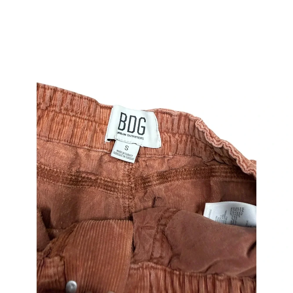 BDG Urban Outfitters Corduroy Cargo‎ Pants Rust Orange Wide Leg Women's Size S - Picture 3 of 12